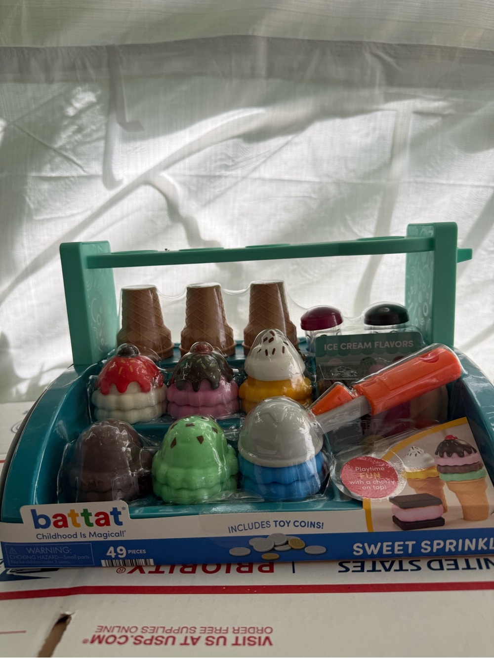 Kids Ice Cream Playset - Teal & Multi-Colored Toy